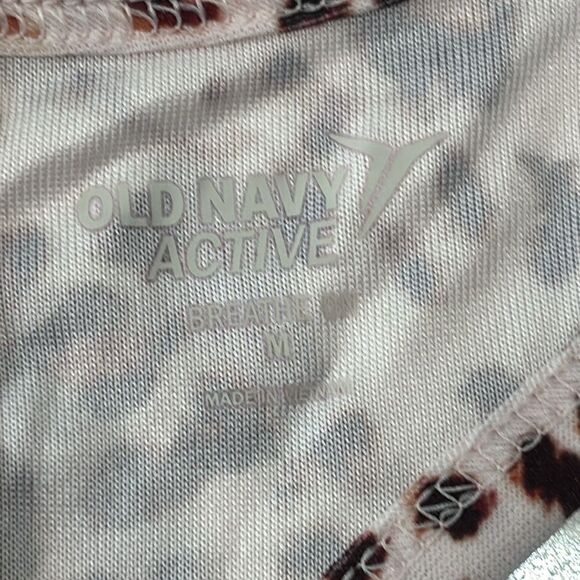 Old Navy Active | Women’s Pink White Animal Print Tank Top Size M - Picture 8 of 13